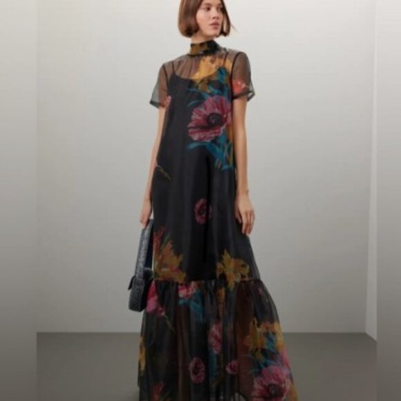 STAUD CALLUNA DRESS FIRST BLOOM NIGHT - Picture 1 of 16